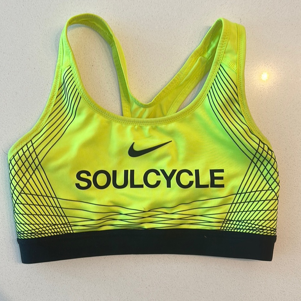 NIKE X Soulcycle Bra - Neon Yellow - Small